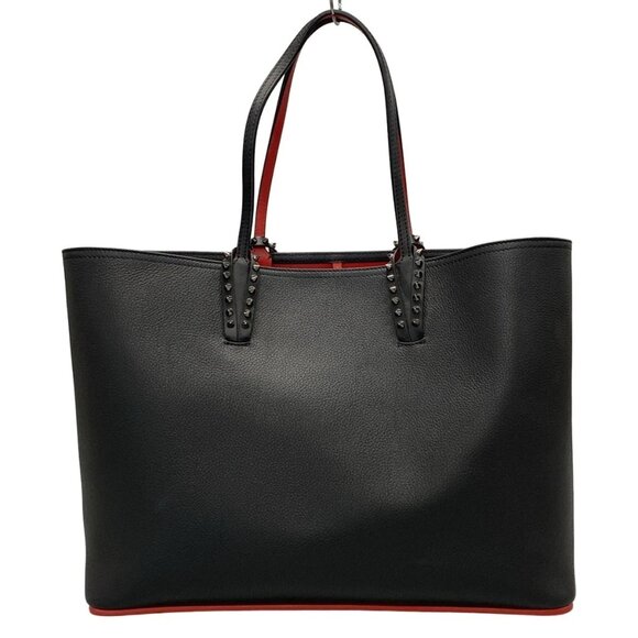 CHRISTIAN LOUBOUTIN Cabata E/W - Black Leather Tote Bag 721-080225 - Picture 1 of 14